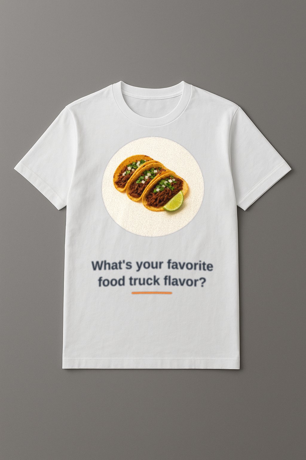 Tacos Tee — front view on a white tee