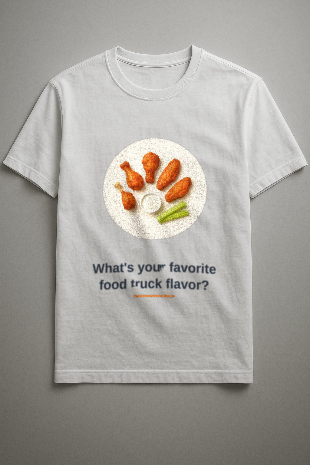 Wings Tee — front view on a white tee